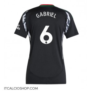 Arsenal Gabriel Magalhaes #6 Seconda Maglia Femmina 2024-25 Manica Corta